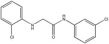 N-(3-chlorophenyl)-2-[(2-chlorophenyl)amino]acetamide 结构式