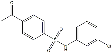 N-(3-chlorophenyl)-4-acetylbenzene-1-sulfonamide 结构式