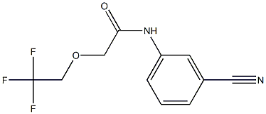 N-(3-cyanophenyl)-2-(2,2,2-trifluoroethoxy)acetamide 结构式