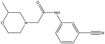 N-(3-cyanophenyl)-2-(2-methylmorpholin-4-yl)acetamide 结构式