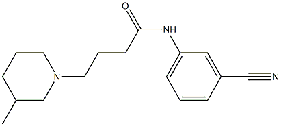 N-(3-cyanophenyl)-4-(3-methylpiperidin-1-yl)butanamide 结构式