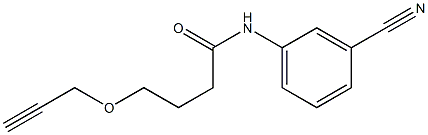 N-(3-cyanophenyl)-4-(prop-2-yn-1-yloxy)butanamide 结构式