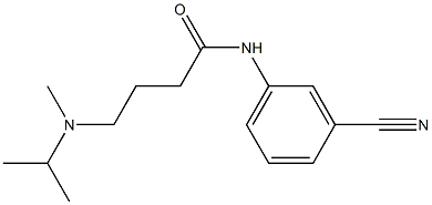 N-(3-cyanophenyl)-4-[methyl(propan-2-yl)amino]butanamide 结构式