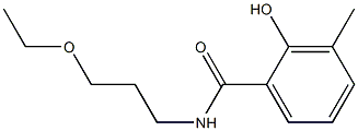 N-(3-ethoxypropyl)-2-hydroxy-3-methylbenzamide 结构式