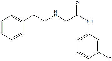 N-(3-fluorophenyl)-2-[(2-phenylethyl)amino]acetamide 结构式