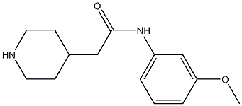 N-(3-methoxyphenyl)-2-piperidin-4-ylacetamide 结构式