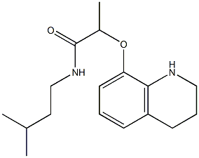 N-(3-methylbutyl)-2-(1,2,3,4-tetrahydroquinolin-8-yloxy)propanamide 结构式