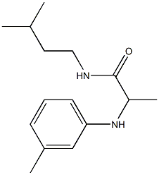 N-(3-methylbutyl)-2-[(3-methylphenyl)amino]propanamide 结构式