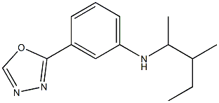 N-(3-methylpentan-2-yl)-3-(1,3,4-oxadiazol-2-yl)aniline 结构式