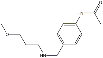 N-(4-{[(3-methoxypropyl)amino]methyl}phenyl)acetamide 结构式