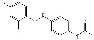 N-(4-{[1-(2,4-difluorophenyl)ethyl]amino}phenyl)acetamide 结构式