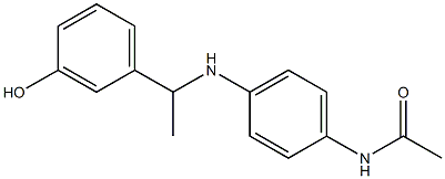 N-(4-{[1-(3-hydroxyphenyl)ethyl]amino}phenyl)acetamide 结构式