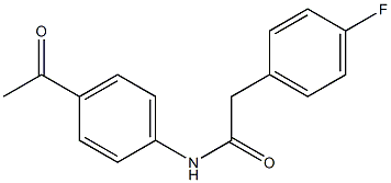 N-(4-acetylphenyl)-2-(4-fluorophenyl)acetamide 结构式