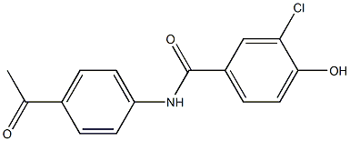 N-(4-acetylphenyl)-3-chloro-4-hydroxybenzamide 结构式