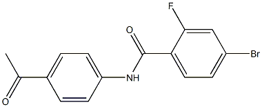 N-(4-acetylphenyl)-4-bromo-2-fluorobenzamide 结构式