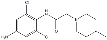 N-(4-amino-2,6-dichlorophenyl)-2-(4-methylpiperidin-1-yl)acetamide 结构式