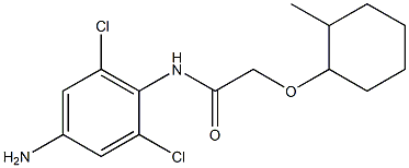 N-(4-amino-2,6-dichlorophenyl)-2-[(2-methylcyclohexyl)oxy]acetamide 结构式