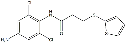 N-(4-amino-2,6-dichlorophenyl)-3-(thiophen-2-ylsulfanyl)propanamide 结构式