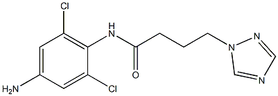 N-(4-amino-2,6-dichlorophenyl)-4-(1H-1,2,4-triazol-1-yl)butanamide 结构式