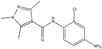 N-(4-amino-2-chlorophenyl)-1,3,5-trimethyl-1H-pyrazole-4-carboxamide 结构式