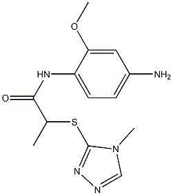 N-(4-amino-2-methoxyphenyl)-2-[(4-methyl-4H-1,2,4-triazol-3-yl)sulfanyl]propanamide 结构式