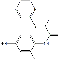 N-(4-amino-2-methylphenyl)-2-(pyridin-2-ylsulfanyl)propanamide 结构式