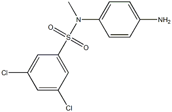 N-(4-aminophenyl)-3,5-dichloro-N-methylbenzene-1-sulfonamide 结构式