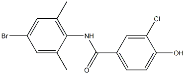 N-(4-bromo-2,6-dimethylphenyl)-3-chloro-4-hydroxybenzamide 结构式