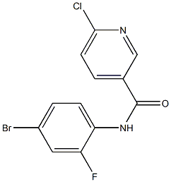 N-(4-bromo-2-fluorophenyl)-6-chloropyridine-3-carboxamide 结构式