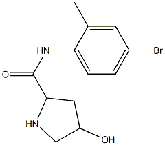 N-(4-bromo-2-methylphenyl)-4-hydroxypyrrolidine-2-carboxamide 结构式