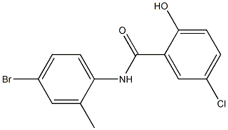 N-(4-bromo-2-methylphenyl)-5-chloro-2-hydroxybenzamide 结构式