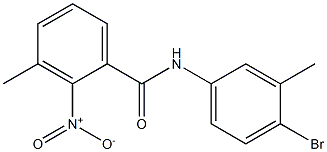 N-(4-bromo-3-methylphenyl)-3-methyl-2-nitrobenzamide 结构式