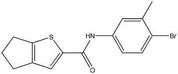 N-(4-bromo-3-methylphenyl)-4H,5H,6H-cyclopenta[b]thiophene-2-carboxamide 结构式