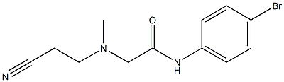 N-(4-bromophenyl)-2-[(2-cyanoethyl)(methyl)amino]acetamide 结构式