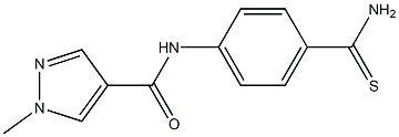 N-(4-carbamothioylphenyl)-1-methyl-1H-pyrazole-4-carboxamide 结构式