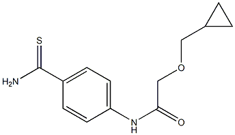 N-(4-carbamothioylphenyl)-2-(cyclopropylmethoxy)acetamide 结构式