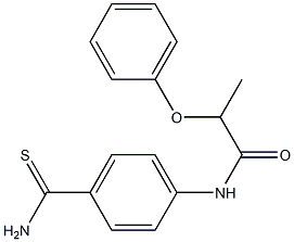 N-(4-carbamothioylphenyl)-2-phenoxypropanamide 结构式