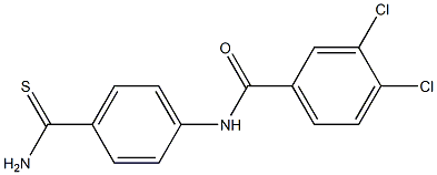 N-(4-carbamothioylphenyl)-3,4-dichlorobenzamide 结构式