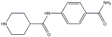 N-(4-carbamoylphenyl)piperidine-4-carboxamide 结构式