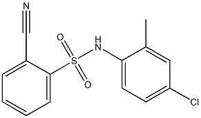 N-(4-chloro-2-methylphenyl)-2-cyanobenzene-1-sulfonamide 结构式