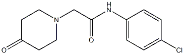 N-(4-chlorophenyl)-2-(4-oxopiperidin-1-yl)acetamide 结构式