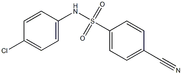 N-(4-chlorophenyl)-4-cyanobenzenesulfonamide 结构式