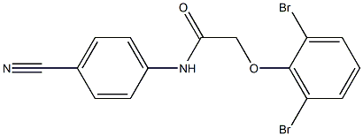 N-(4-cyanophenyl)-2-(2,6-dibromophenoxy)acetamide 结构式