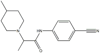 N-(4-cyanophenyl)-2-(4-methylpiperidin-1-yl)propanamide 结构式