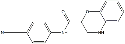 N-(4-cyanophenyl)-3,4-dihydro-2H-1,4-benzoxazine-2-carboxamide 结构式