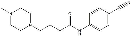 N-(4-cyanophenyl)-4-(4-methylpiperazin-1-yl)butanamide 结构式
