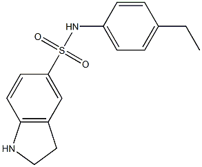 N-(4-ethylphenyl)-2,3-dihydro-1H-indole-5-sulfonamide 结构式