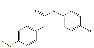 N-(4-hydroxyphenyl)-2-(4-methoxyphenyl)-N-methylacetamide 结构式