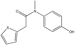 N-(4-hydroxyphenyl)-N-methyl-2-(thiophen-2-yl)acetamide 结构式