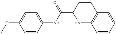 N-(4-methoxyphenyl)-1,2,3,4-tetrahydroquinoline-2-carboxamide 结构式